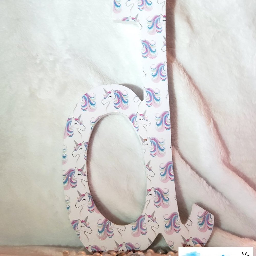 Unicorn Wooden Letter